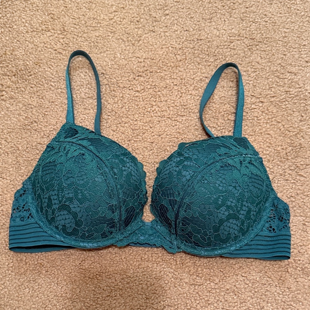 Victoria's Secret Deep Teal Lace Bra